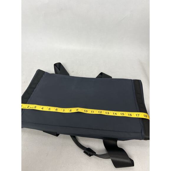 Versace Parfums Duffle dark blue Backpack faux leather gym Weekender travel Bag - Picture 6 of 7